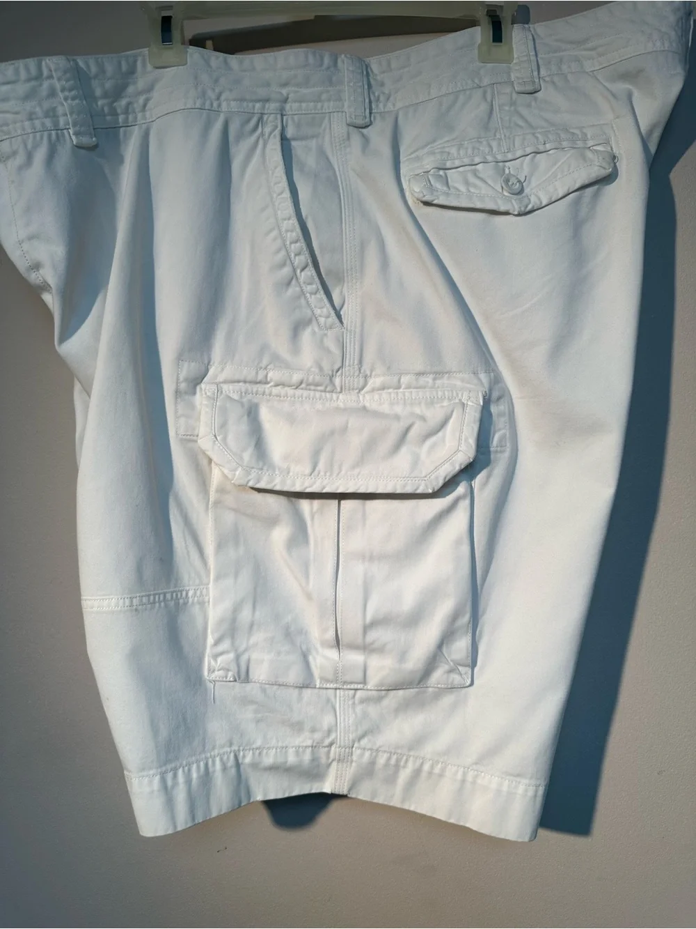 Polo by Ralph Lauren White Cargo Shorts with Navy Label